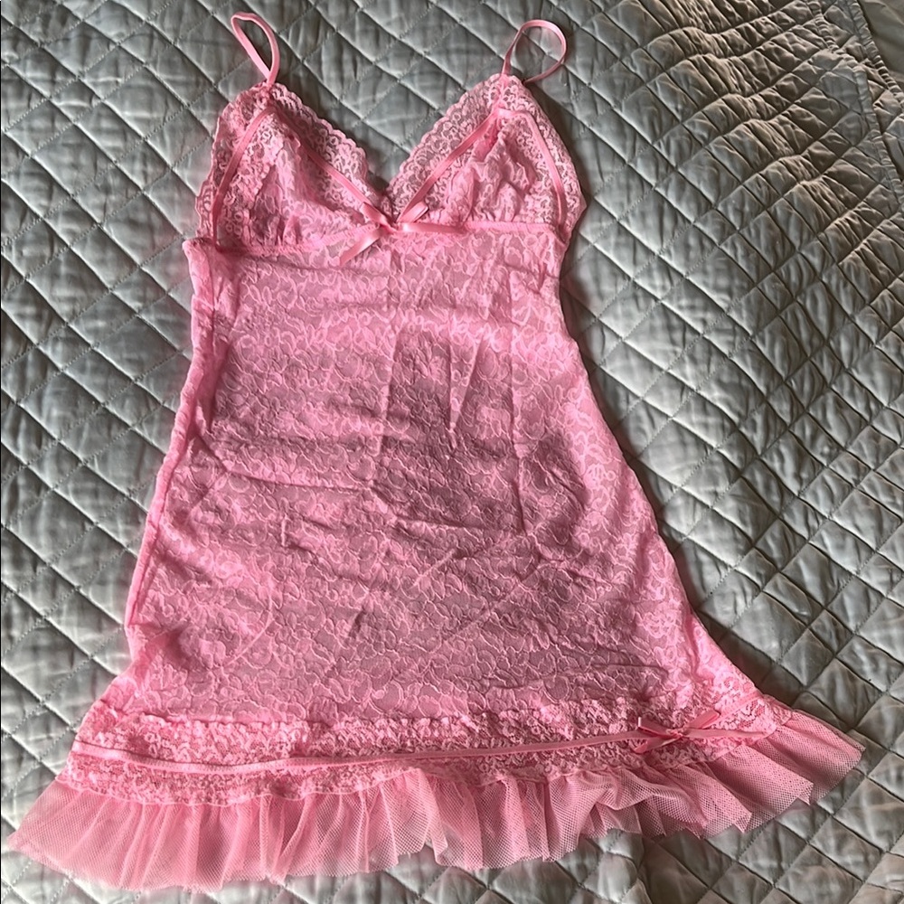 Pink Lace Chemise